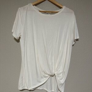 NWT White basic rouched shirt